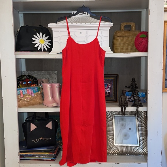 Endless Rose Revolve Ruffle Front Red Dress SZ M NWT - Picture 3 of 3